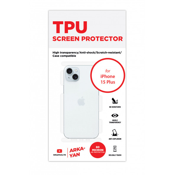 iPhone 15 Plus Arka ve Yan Koruyucu Tpu Film - Resim 2
