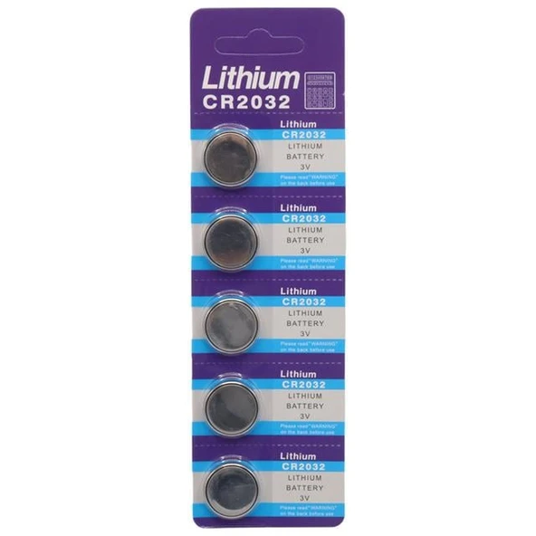 Powermaster PM-9534 CR2032 3 Volt Lityum Para Pil (5'LI Blister Paket) - Resim 4