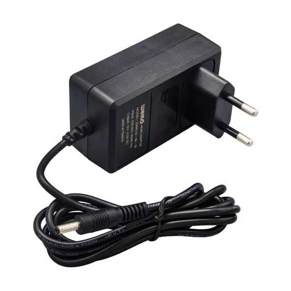 Weko 12 Volt - 2 Amper 2.5*0.7 Uçlu Yerli Üretim Plastik Kasa Priz Tipi Adaptör - 9