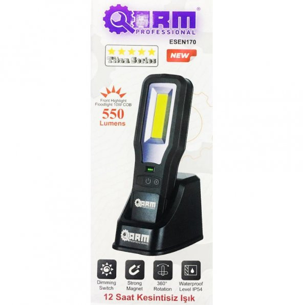 Arm Led El Feneri Seviye Ayarlı Type C Şarj 360 Derece ESEN170 - 8