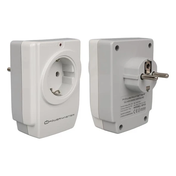 Powermaster PM-18721 16 Amper - 3680 Watt Tekli Çocuk Korumalı 2 USB'lı 1400 Joule Akım Korumalı Priz - Resim 4