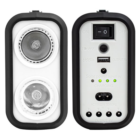 Powermaster GD-8017T Solar Panelli 3 Ampullü Solar Aydınlatma Sistemi - 2