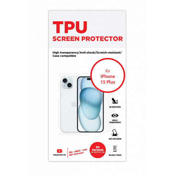 iPhone 15 Plus Full Body Ön, Arka Ve Yan Koruyucu Tpu Film - 2