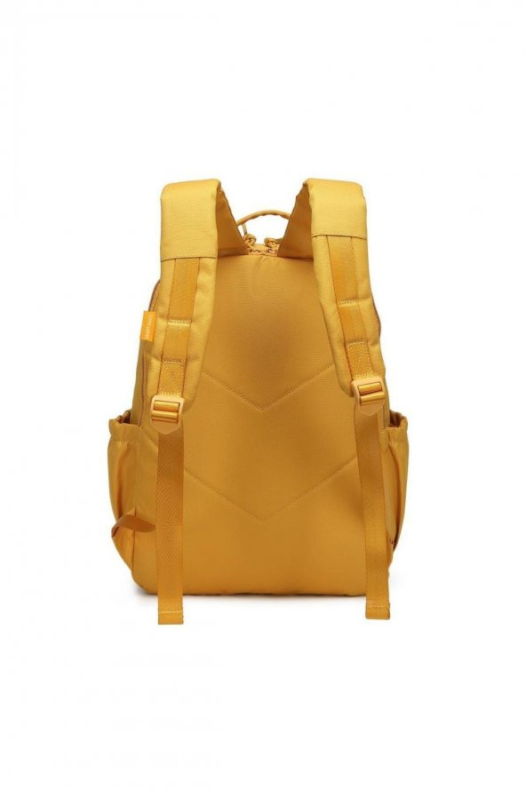 Bagacar Smart Bag 3198 Okul ve Günlük Laptop Bölmeli Sırt Çantası Hardal - 3