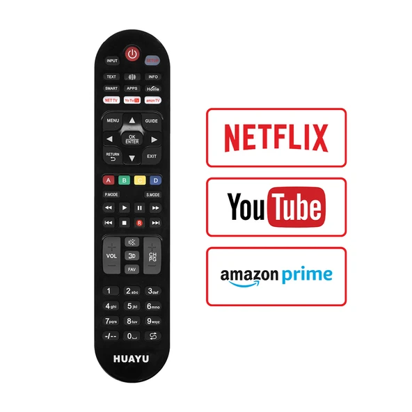 Huayu URC1517 Netflix-Youtube-Amazon Tuşlu Lcd Led Tv Universal Kumanda - Resim 2