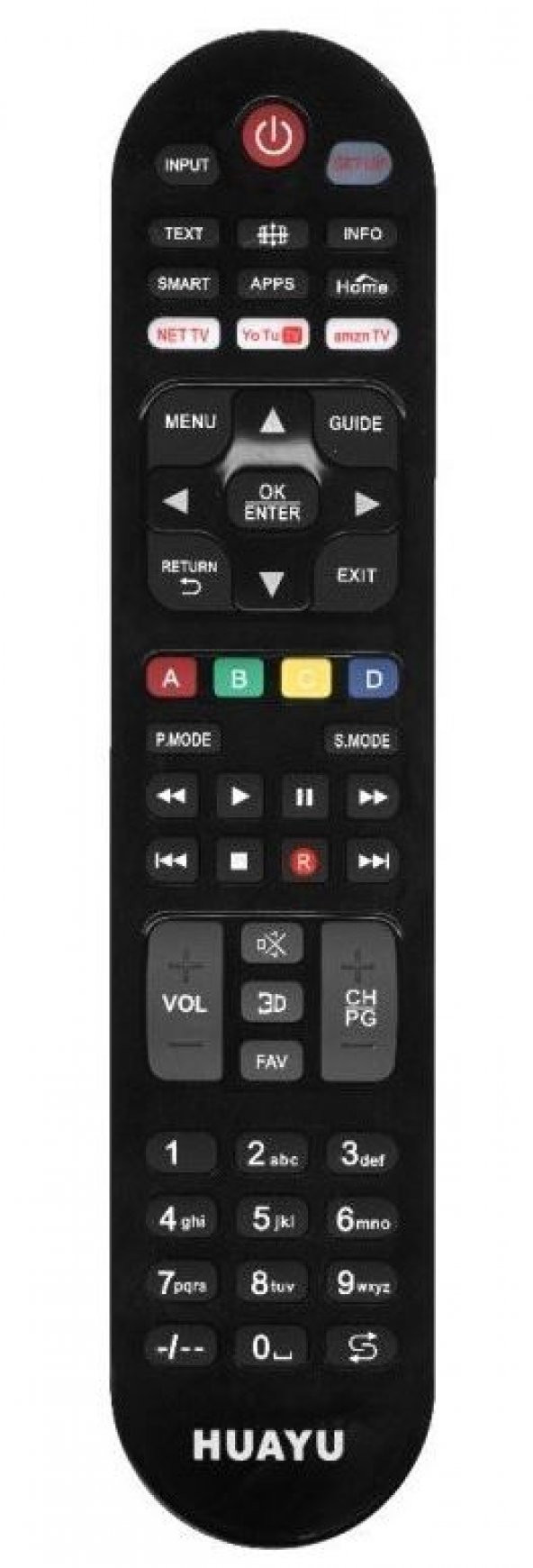 Huayu URC1517 Netflix-Youtube-Amazon Tuşlu Lcd Led Tv Universal Kumanda ürün görseli