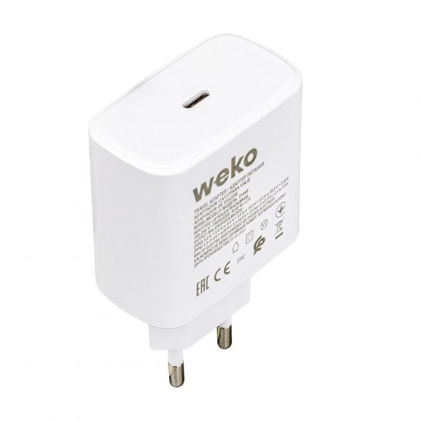 Weko WK-21440 S11-C 25 Watt Telefon Şarj Başlık Adaptörü + Type-C To Type-C Kablo - 2