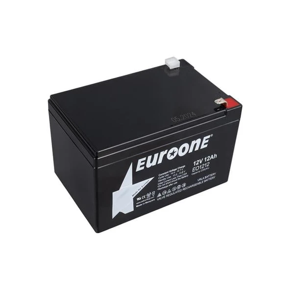 Euroone EO-1212 12 Volt - 12 Amper Bakımsız Kuru Akü - 4