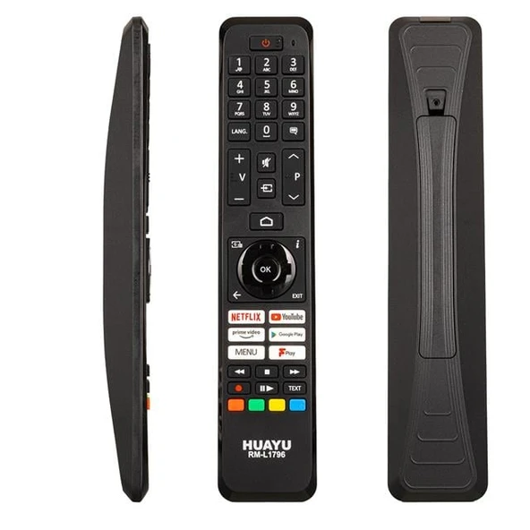 Huayu RM-L1796 Netflix-Youtube-Prime Video-Google Play- Menu-TV3 Play Tuşlu Vestel Universal Lcd Led Tv Kumanda - 2