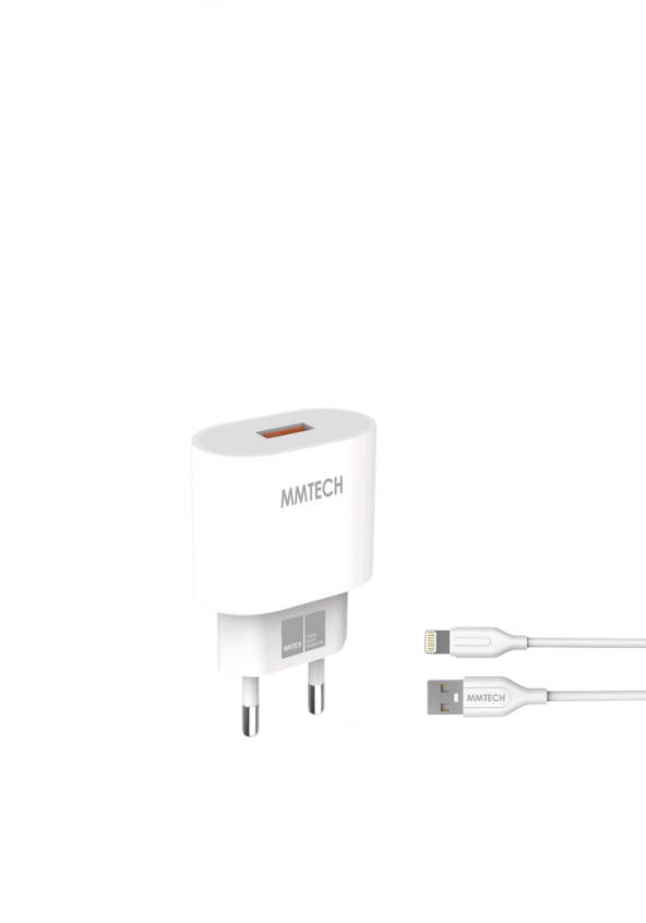 18W IPHONE HIZLI ŞARJ ALETİ BEYAZ  APPLE UYUMLU - Resim 3