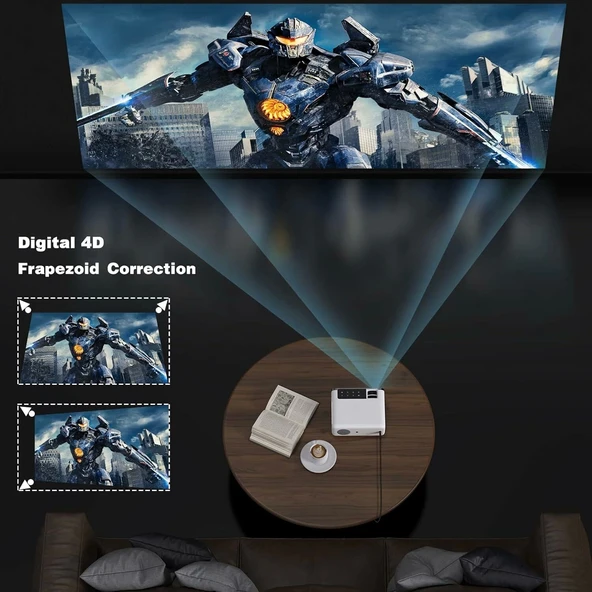 Groview - WiFi ve Bluetooth Özellikli Android TV 9.0 Mini Projektör - 3
