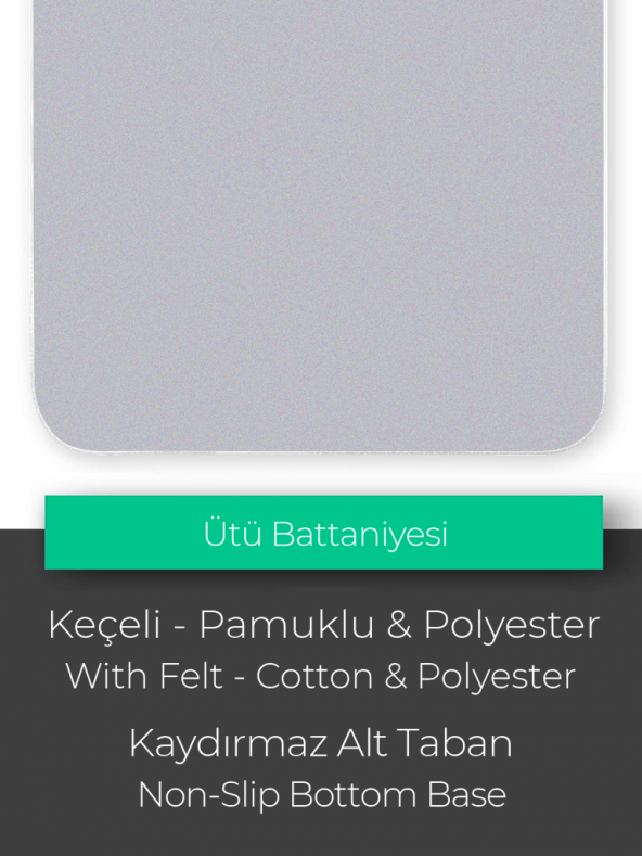 Ütü Matı Kaydırmaz Tabanlı Ütüleme Battaniyesi - 4