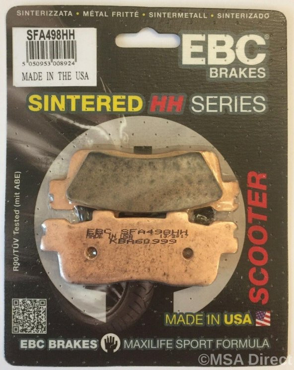 Ebc Sfa498Hh 2014-2020 Kawasaki J 300 Uyumlu Arka Fren Balatası Sinterli Balata - 2