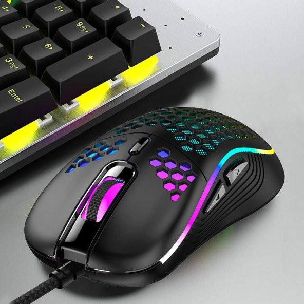 Valkyrie RGB Led Işıklı 6 Tuşlu 7200DPI Gaming Oyuncu Mouse Siyah - 2