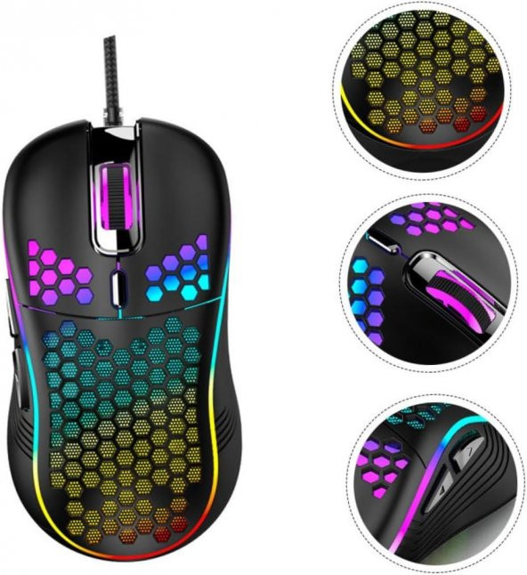 Valkyrie RGB Led Işıklı 6 Tuşlu 7200DPI Gaming Oyuncu Mouse Siyah - 4