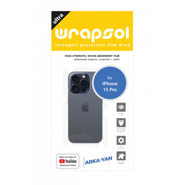 iPhone 15 Pro Arka ve Yan Koruyucu Poliüretan Film - Resim 2