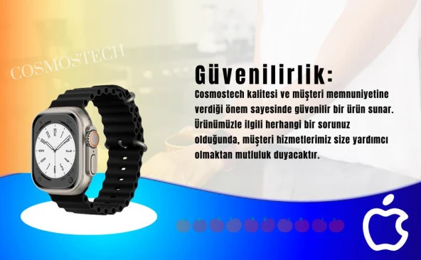 Cosmostech Akıllı Saat Watch için Uyumlu 42MM 44MM 45MM 49MM 1/2/3/4/5/6/se/7/8/ultra Akıllı Saat Silikon Kordon ve Kayışı Koyu Lacivert - 4