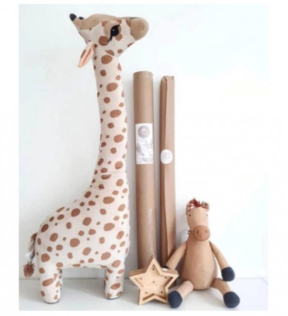 Peluş Zürafa, Uyku ve Oyun Arkadaşı-100 cm ( 100 Yerli) - 9