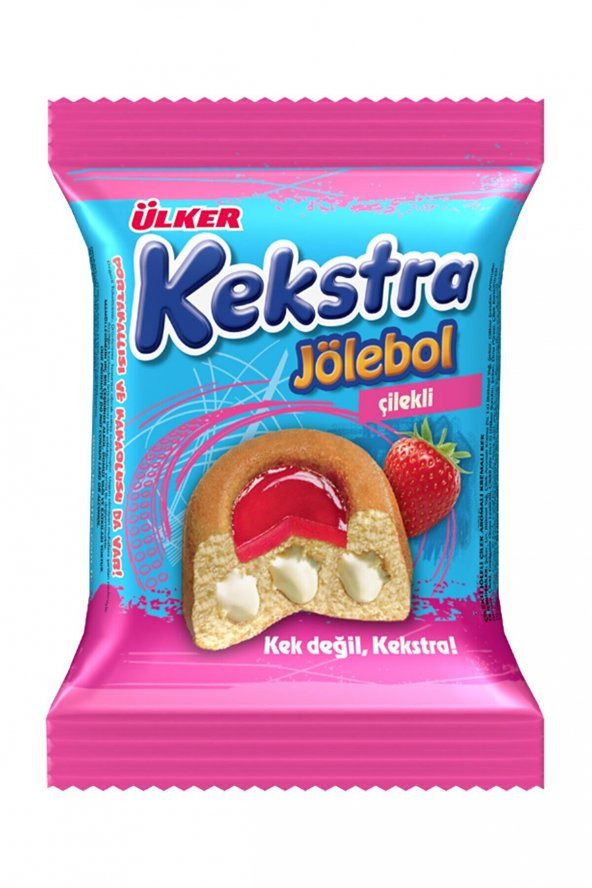 KEK KEKSTRA JÖLEBOL ÇILEKLI (24*40G) KEKSTRA