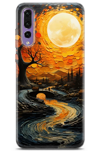 Huawei P20 Pro Kılıf Seri Fresh 1 Güneş Manzara AI Telefon Kılıfı