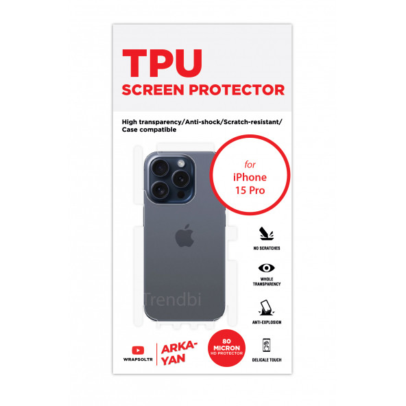 iPhone 15 Pro Arka Ve Yan Koruyucu Tpu Film - 2