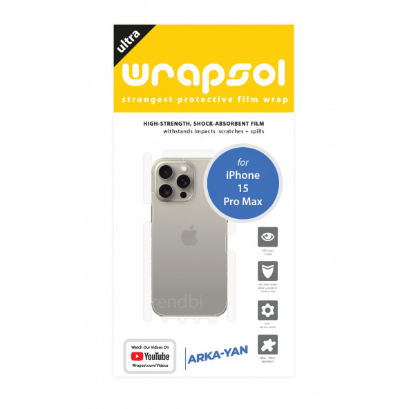 iPhone 15 Pro Max Arka Ve Yan Koruyucu Poliüretan Film - 2