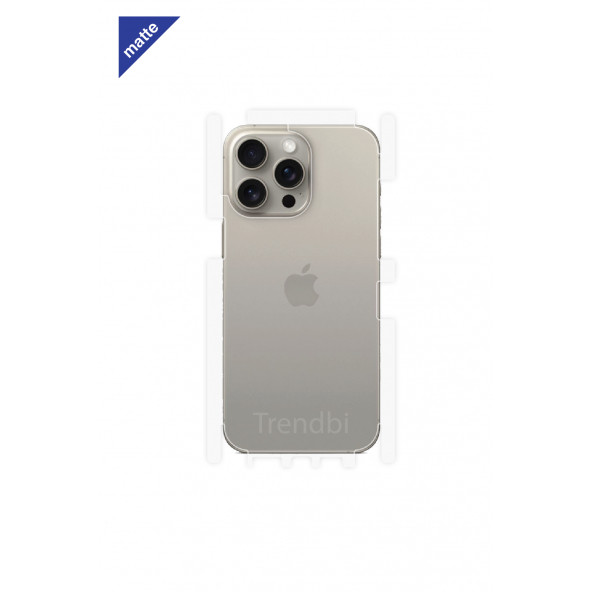 iPhone 15 Pro Max Mat Arka Ve Yan Koruyucu Poliüretan Film