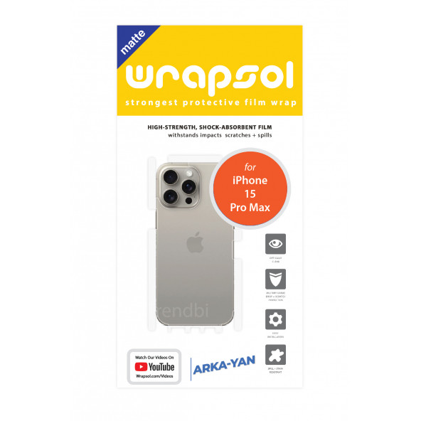 iPhone 15 Pro Max Mat Arka Ve Yan Koruyucu Poliüretan Film - 2
