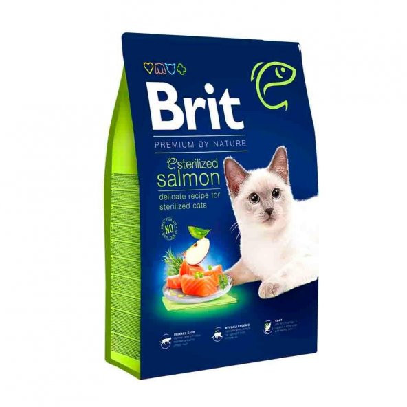 Brit Care Premium Nature Somonlu Kısırlaştırılmış Kedi Maması 8 Kg
