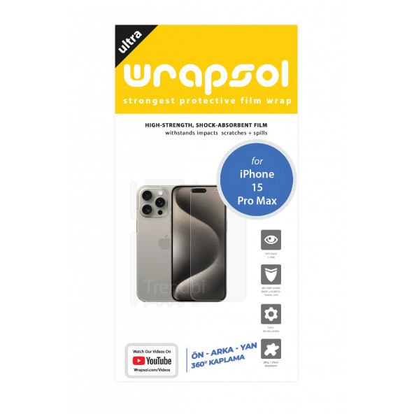 iPhone 15 Pro Max Full Body 360 Derece Tam Kaplama Poliüretan Film - 2