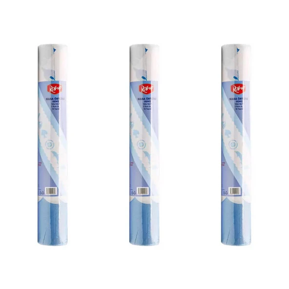 Roll-Up Tek Kullanımlık Kağıt Laminelli Masa Örtüsü - 100x150 Cm. - Deniz Desenli -16 Yaprak 3 Rulo ürün görseli