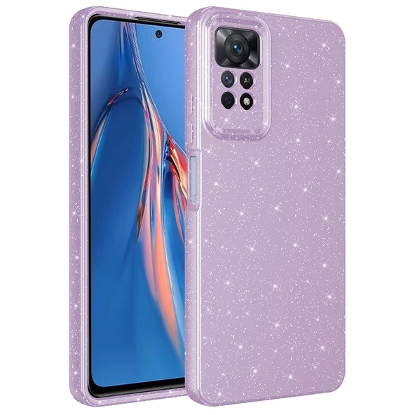 Gpack Xiaomi Redmi Note 12 4G Kılıf Koton Simli Silikon Arka Kapak Kamera Korumalı - Resim 6