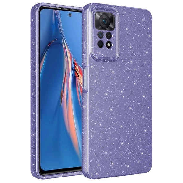 Gpack Xiaomi Redmi Note 12 4G Kılıf Koton Simli Silikon Arka Kapak Kamera Korumalı - Resim 2