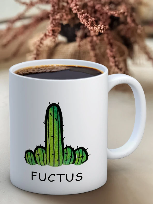 Baskılı Kupa Bardak Seramik Mug - Fuctus