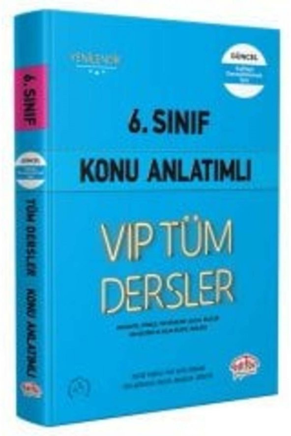 6. Sınıf Vıp Tüm Dersler Konu Anlatımlı Mavi Kitap - Editör Yayınevi