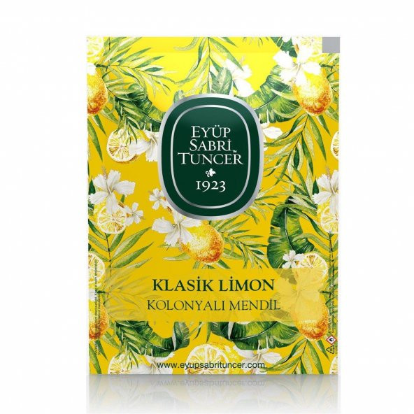 Eyüp Sabri Tuncer Klasik Limon Kolonyalı Mendil 50 Li Paket