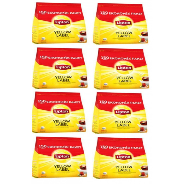 Yellow Label Demlik Siyah Poşet Çay 150 Adet 8 Paket