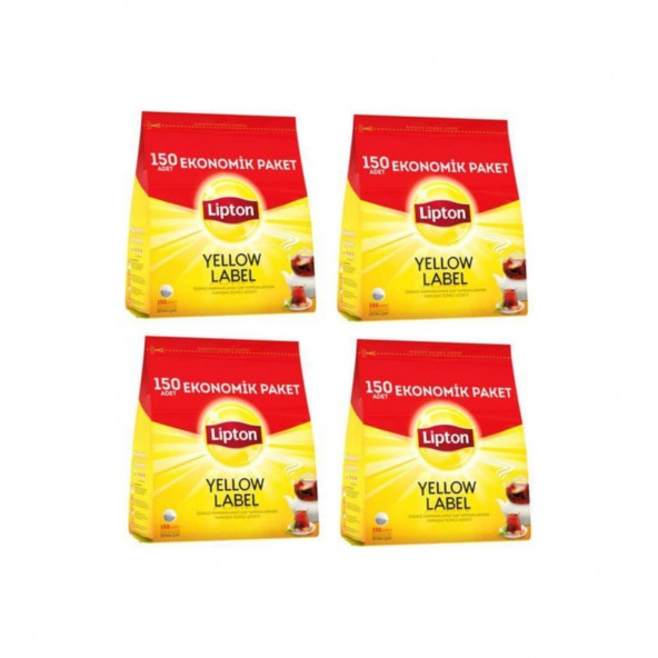 Yellow Label Demlik Siyah Poşet Çay 150 Adet 4 Paket