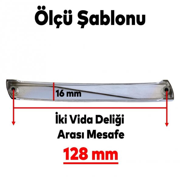 Mobilya Mutfak Dolabı  Banyo Çekmece Dolap Kapak Kulpu Kulbu Krom 128 mm Metal Kulp - Resim 4