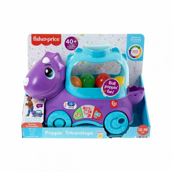 Fisher Price Sesli ve Işıklı Eğlenceli Dinozor 12 - 36 Ay