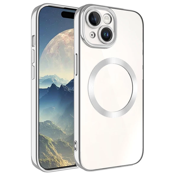 Vendas iPhone 15 Uyumlu Veve Serisi Wireless Şarj Destekli Kamera Lens Korumalı Magic Smooth Silikon Kılıf - 4