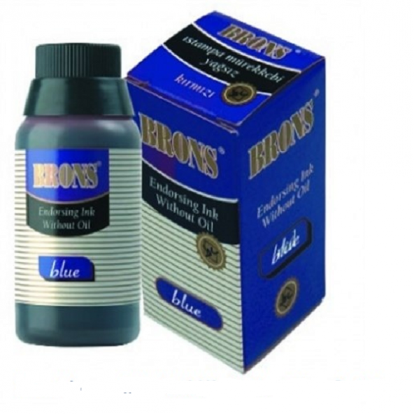 Brons Istampa Mürekkebi Yağlı 30 Cc Mavi Br 315   12li