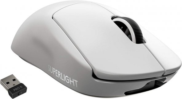 Logitech G PRO X SUPERLIGHT Ultra Hafif HERO 25.600 DPI 400 IPS LIGHTSPEED Kablosuz Oyuncu Mouse -BEYAZ