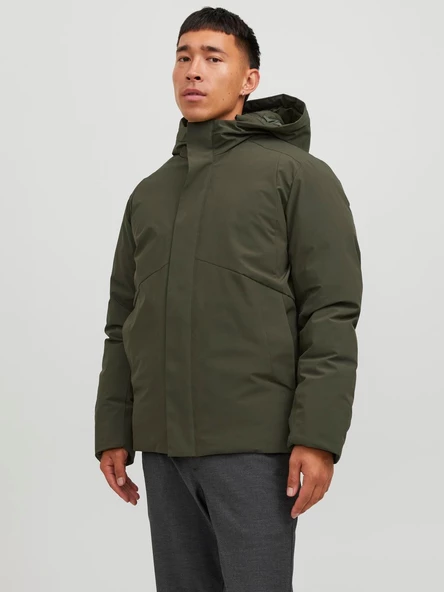 JACK JONES Erkek Rüzgar Geçirmez Kapüşonlu Mont 12238720