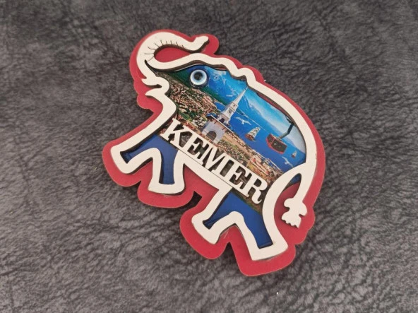 Magnet Fil Nazar Göz Kule Martı Yelken Turistik Buzdolabı Süsü Ahşap Magnet Mıknatıslı Hediyelik Eşya - 2