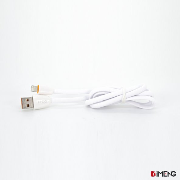 İmeng Apple İphone 12 Pro Max 3.1A UsbA to Lightning Data ve Hızlı Şarj Kablosu Beyaz - 3