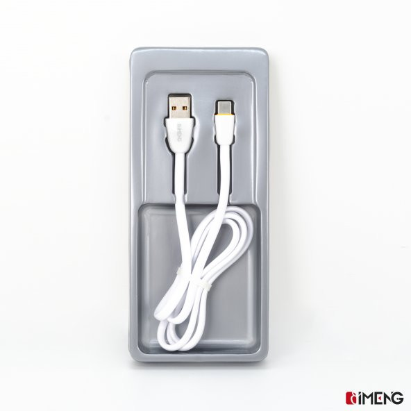 İmeng Xiaomi Poco X3 Gt 3.1A UsbA to Type-C Data ve Hızlı Şarj Kablosu Beyaz - 5