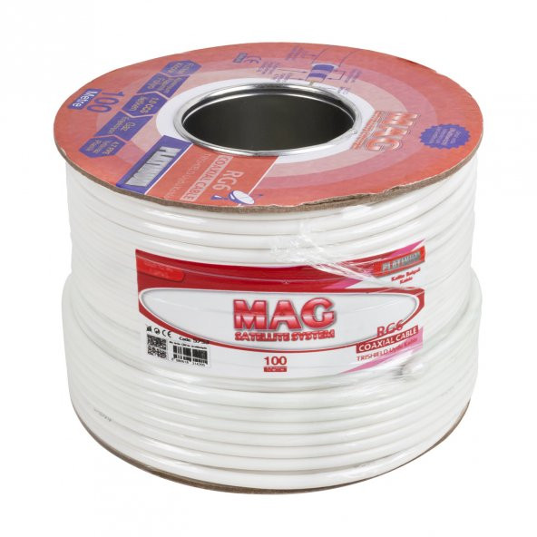 MAG PLATINUM RG6/U4 TRISHIELD 64 TEL ANTEN KABLOSU (100 METRE) - 5