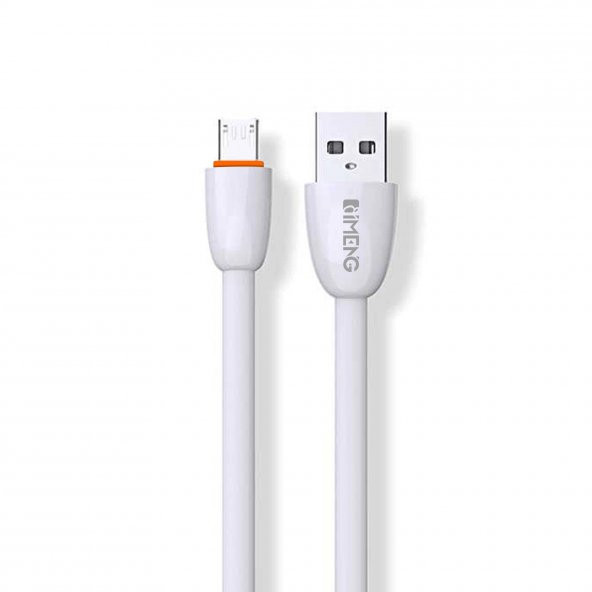 İmeng Tecno Spark 5 Air 3.1A UsbA to Micro Data ve Hızlı Şarj Kablosu Beyaz