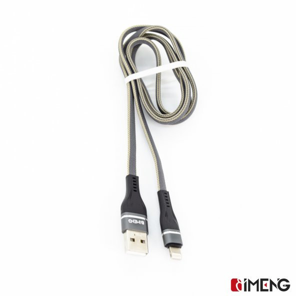 İmeng Apple İphone 12 Pro Max 3.1A UsbA to Lightning Örgülü Data ve Hızlı Şarj Kablosu Gri - 2